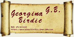 Georgina Birdić vizit kartica